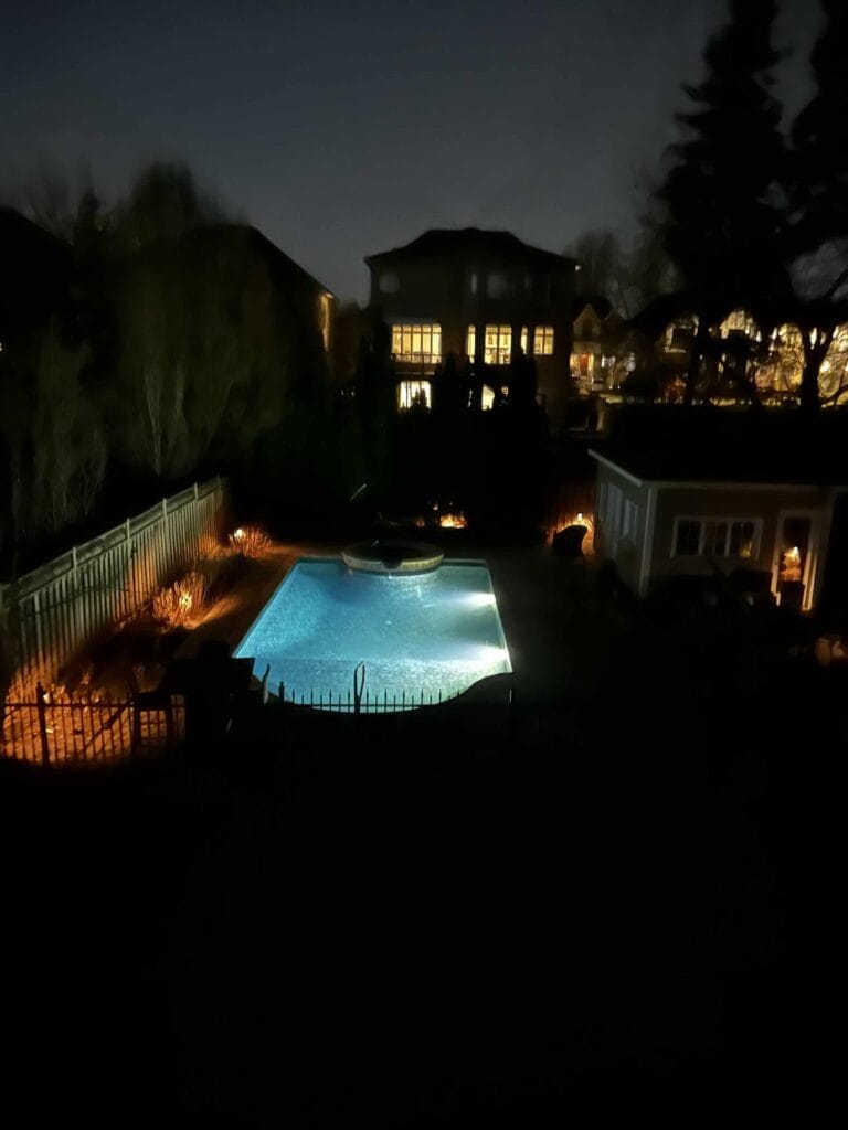 Pool at night